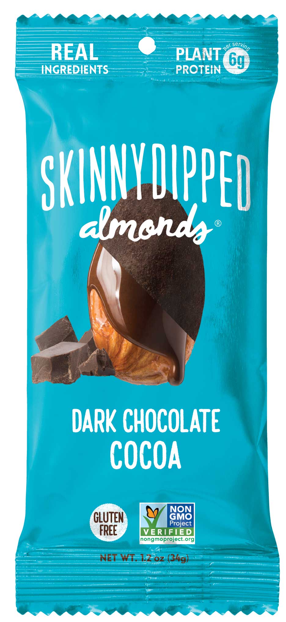 Skinny Dipped Dark Chocolate Cocoa Almonds Single Serve Packets - 40 / 1.2 oz pouch