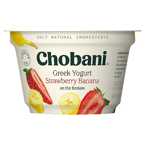 Chobani Strawberry Banana Greek Yogurt - 12 / 5.3 oz ctn