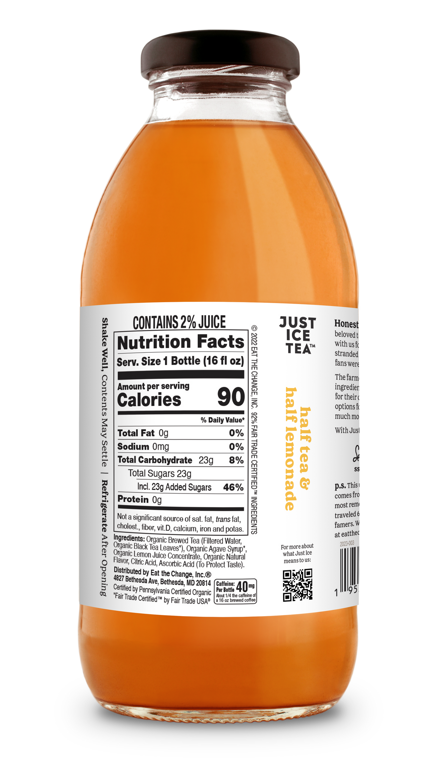 Just Ice Tea Half Tea and Half Lemonade - 12 / 16 oz btl