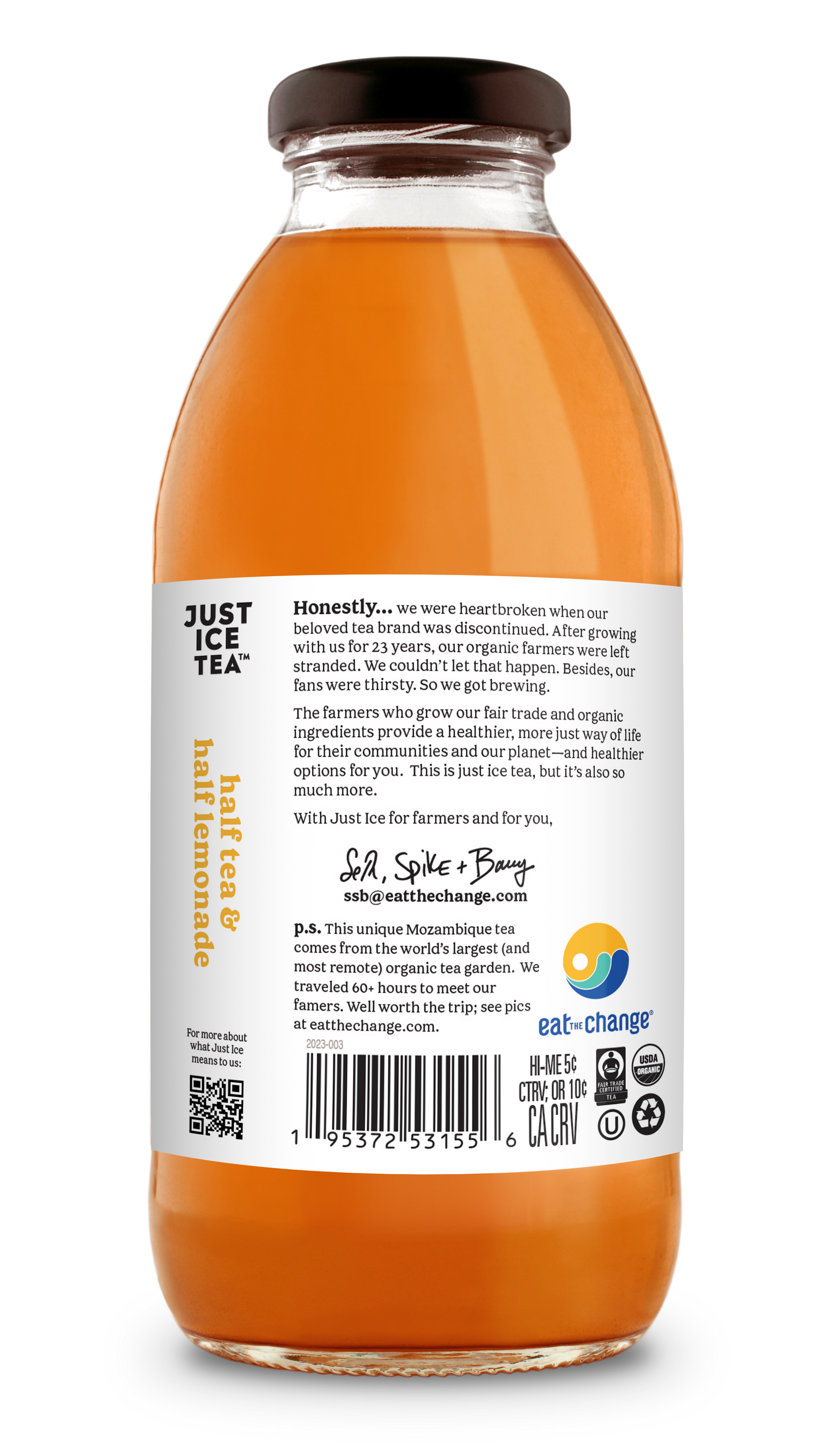 Just Ice Tea Half Tea and Half Lemonade - 12 / 16 oz btl