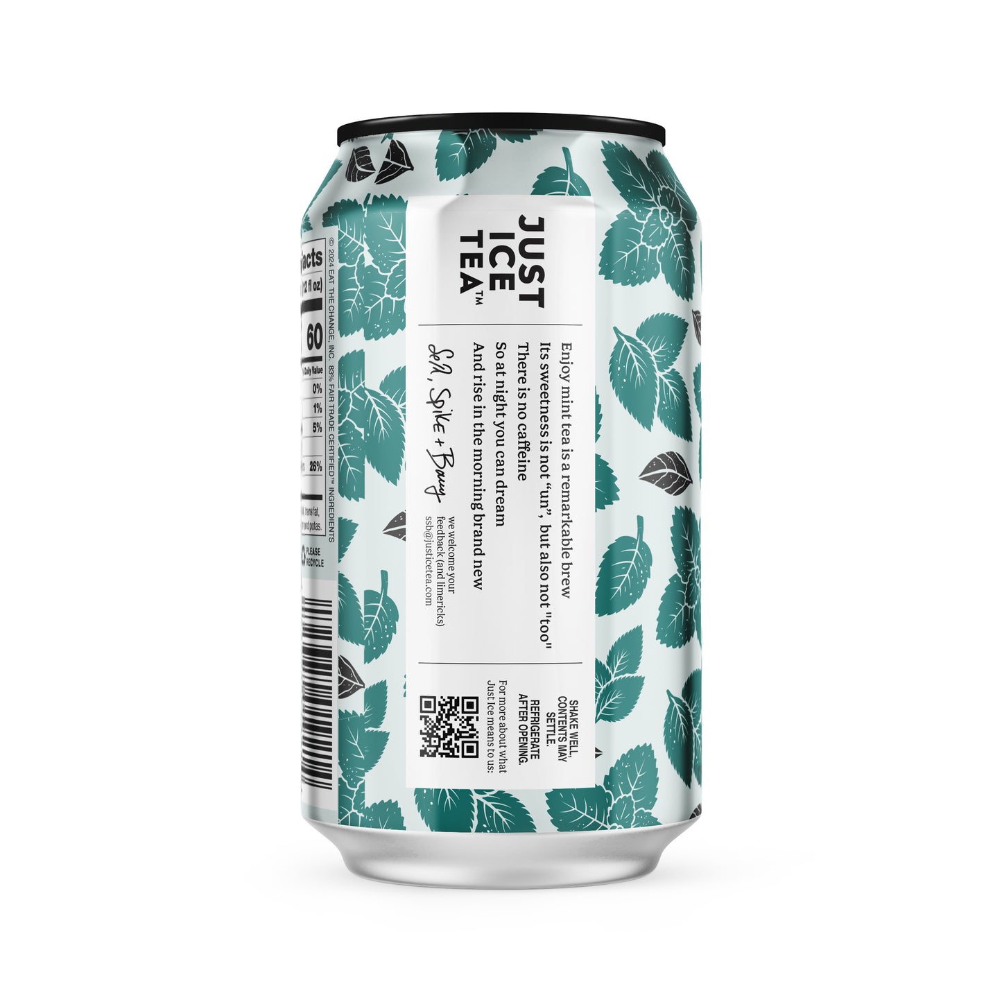 Just Ice Tea Enjoy Mint Tea - 12 / 12 oz can