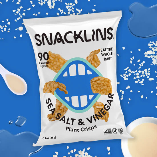 Sal y vinagre Snacklins - 0.9 oz - 12 bolsas de 0.9 oz