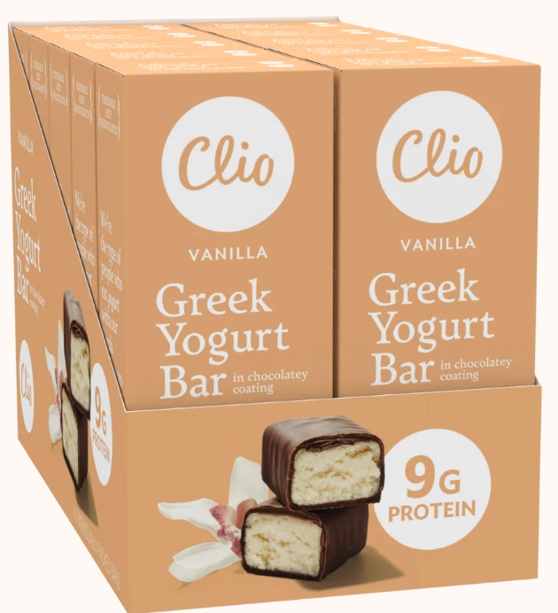 Barra de yogur Clio, vainilla - 10 / 1.76 oz