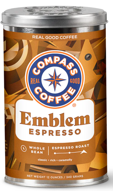 Emblema de café Compass - Caja de 6/12 oz