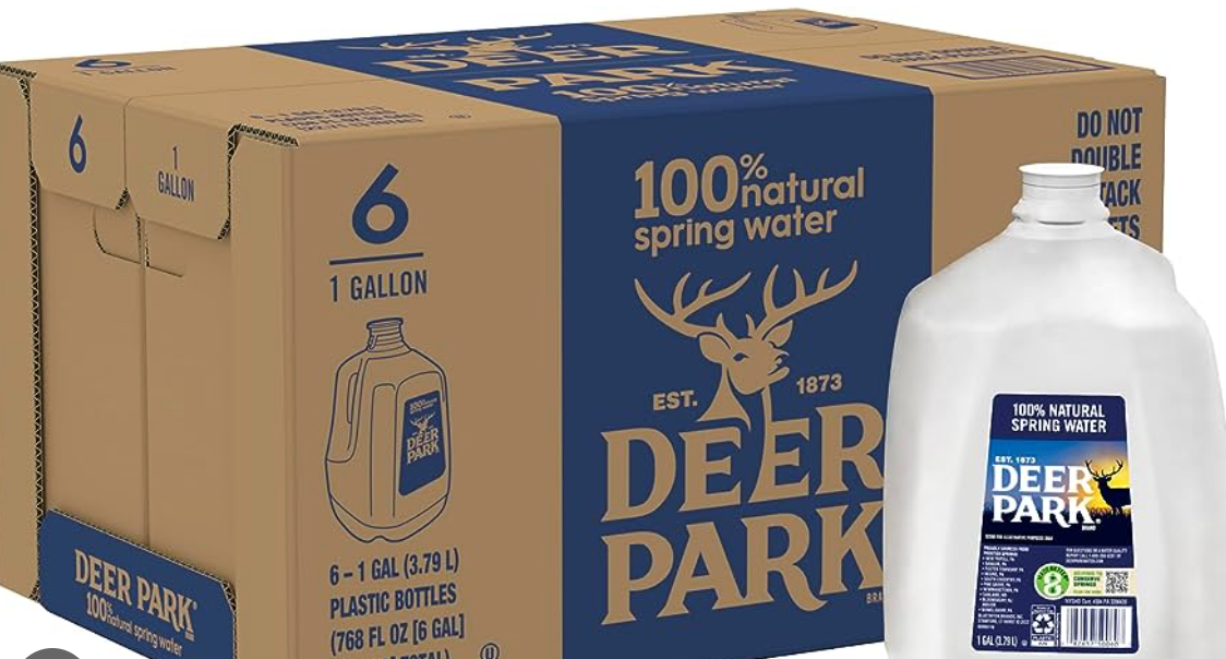 Agua de manantial Deer Park - 6 botellas de 1 g