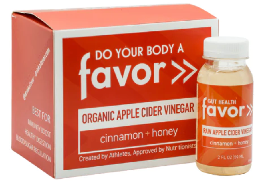 Favor Wellness - Vinagre de sidra de manzana y miel de canela - 12/2 oz btl