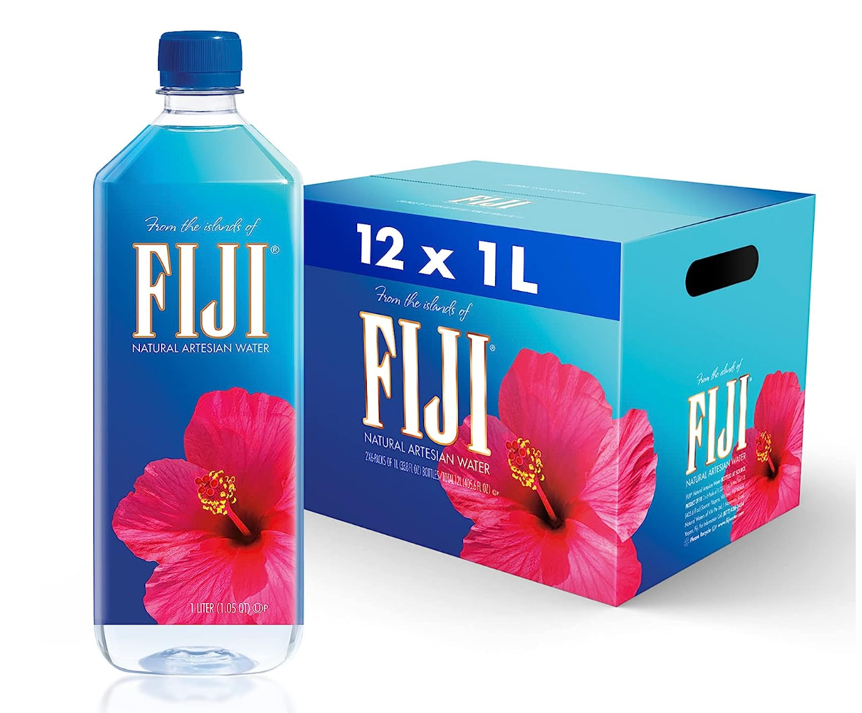 Agua Fiji - 12 botellas de 1 L
