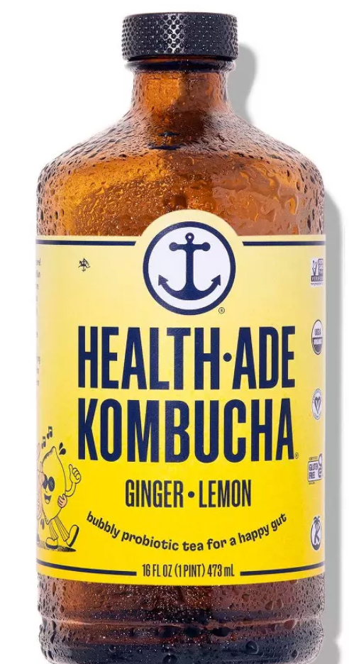 Health Ade Ginger Lemon - Botella de 12/16 oz