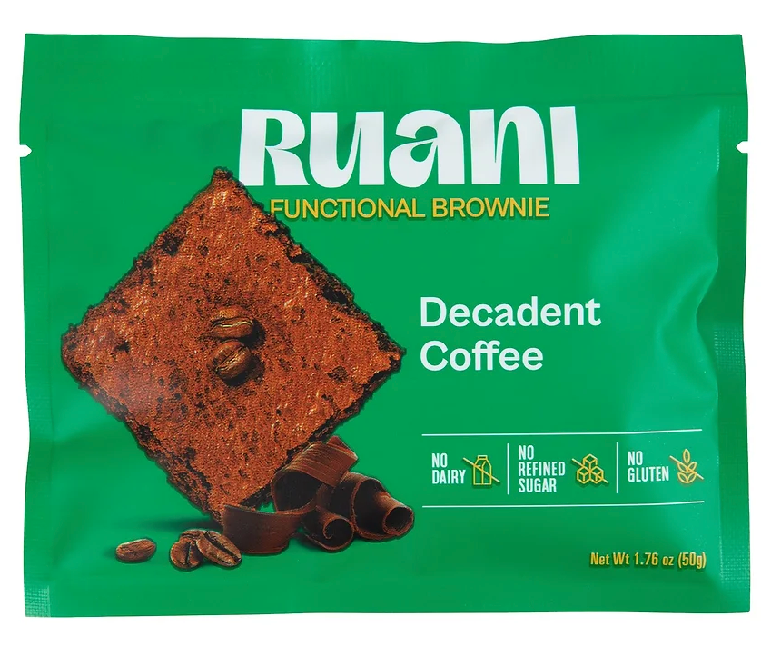 Brownie de café decadente Ruani - 12/52 g c/u