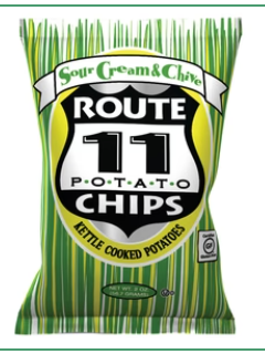 Crema agria y cebollino Route 11 - 30 bolsas de 2 oz