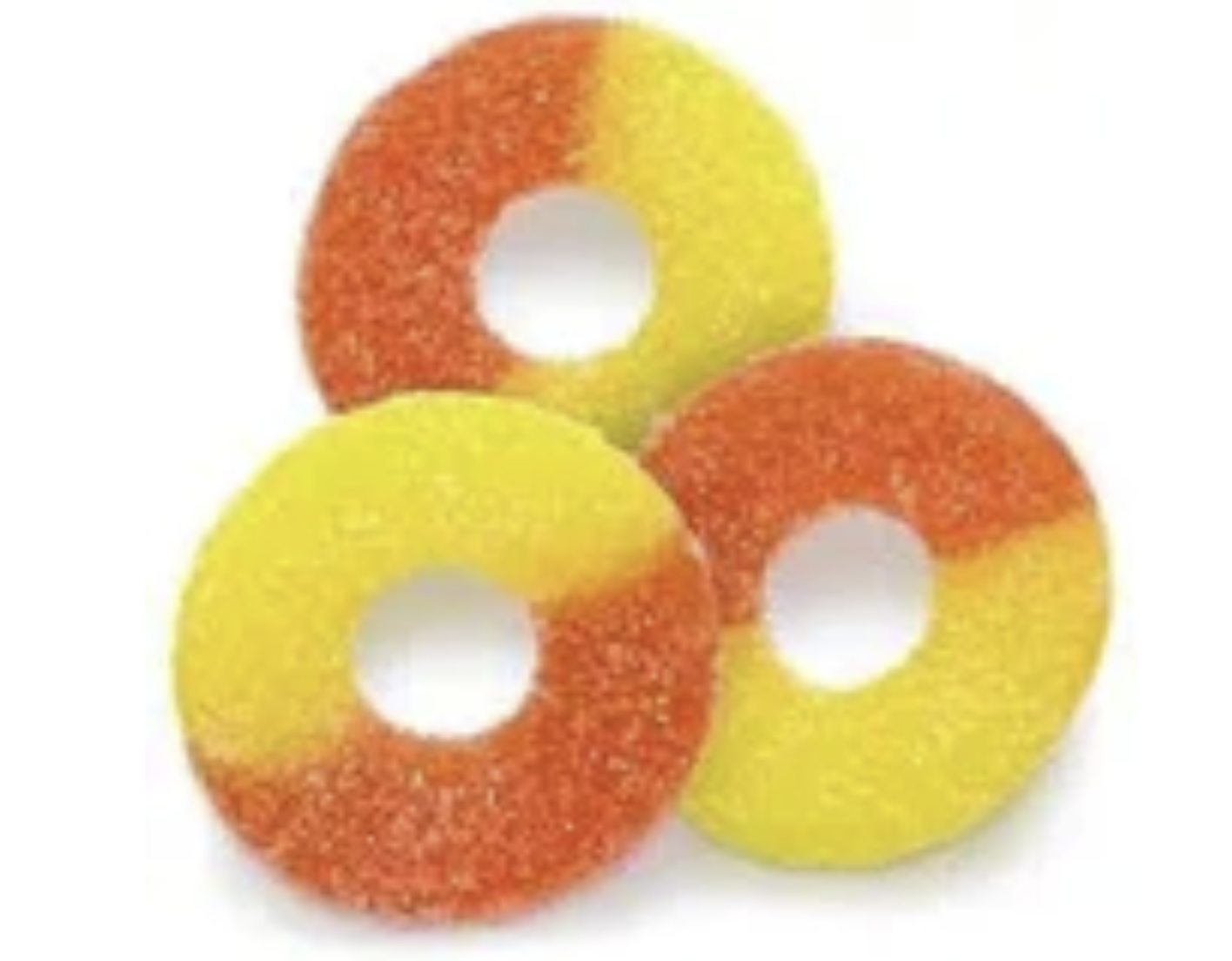 District Snacks Gummi Peach Rings - 1 / 8 oz ea