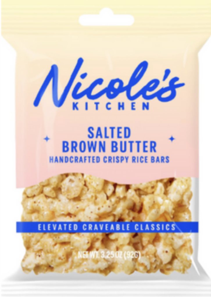 Barras de arroz crujiente con mantequilla dorada de Nicole's Kitchen - 1/12/3.25 oz c/u