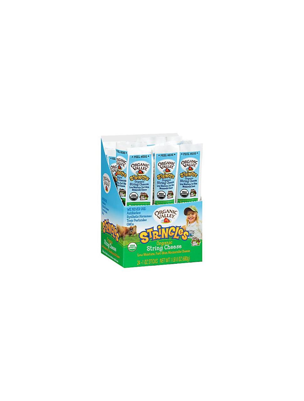 Organic Valley Stringles Organic Mozzarella Cheese - 24 / 1 oz ea
