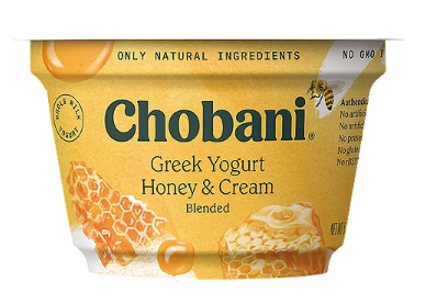 Yogur griego Chobani con miel y crema - Caja de 1/12/5.3 oz