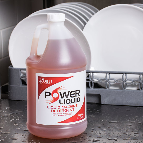 Detergente líquido para lavavajillas Noble Power - Envase de 1/4/1 galón