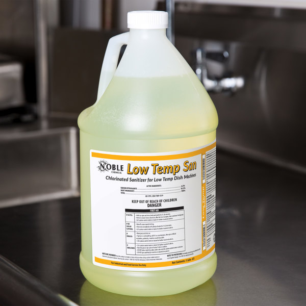 Noble Low Temp San Dishwasher Sanitizer - 4 / 1 gal btl