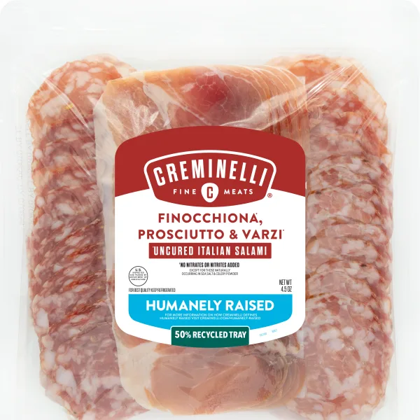 Bandeja de entretenimiento Creminelli Sliced Trio - Bolsa de 1/12/4.5 oz