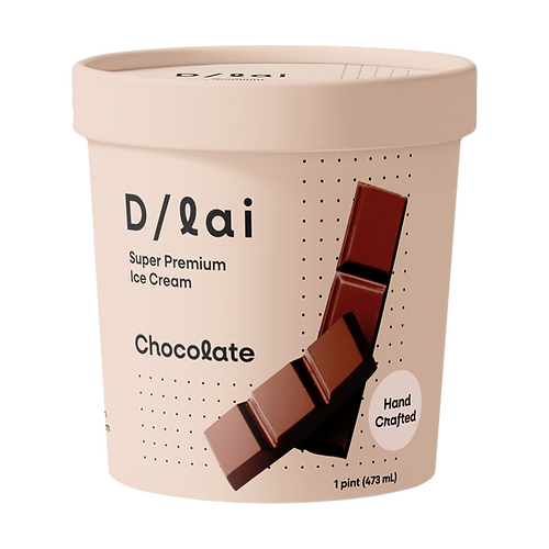 Helado de chocolate D/Lai - Caja de 1/6/16 oz