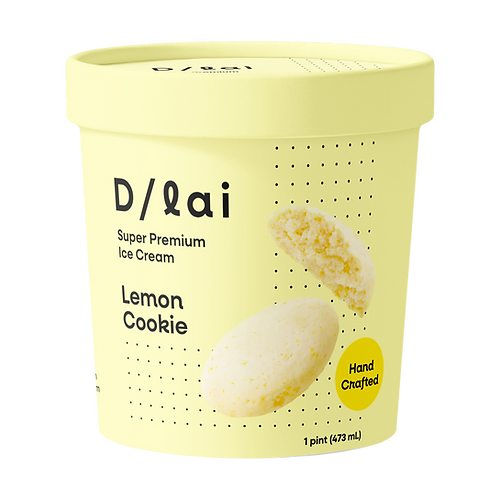 Helado de galleta de limón D/Lai - Caja de 1/6/16 oz