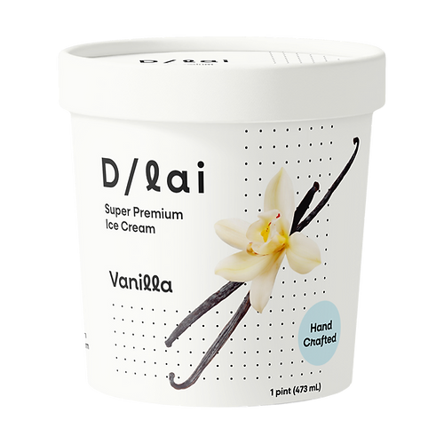 Helado de vainilla D/Lai - Caja de 1/6/16 oz