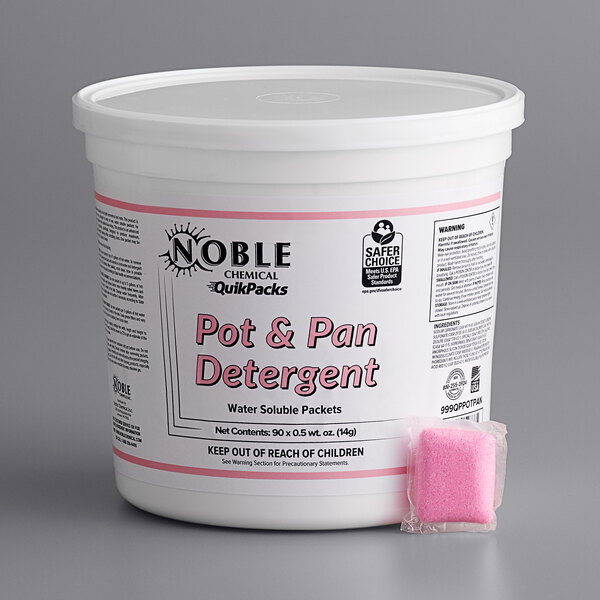 Detergente para ollas y sartenes Noble Chemical QuikPacks, 90 unidades, envase de 1/2/90 unidades