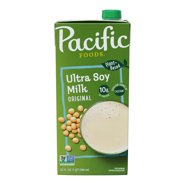 Leche de soya ultra original de Pacific Foods - caja de 1/12/32 oz