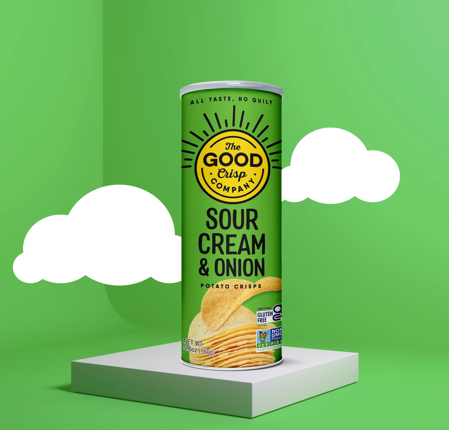 Papas fritas con crema agria y cebolla The Good Crisp Company - Bolsa de 1/8/5.6 oz