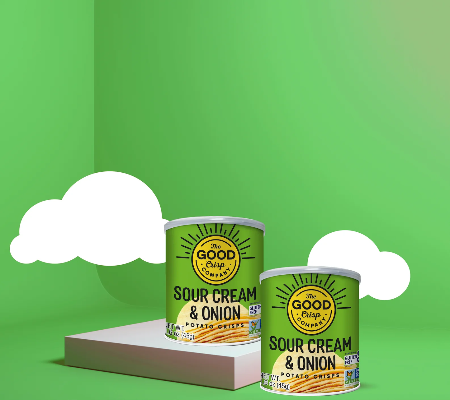 Papas fritas con crema agria y cebolla The Good Crisp Company - Bolsa de 1/12/1.6 oz