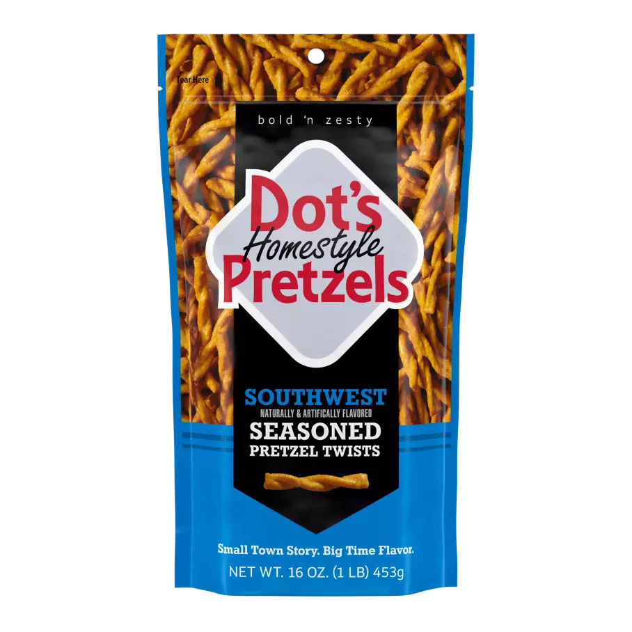 DOT'S PRETZELS Southwest Seasoned Pretzel Twists - 10 / 5 oz bag