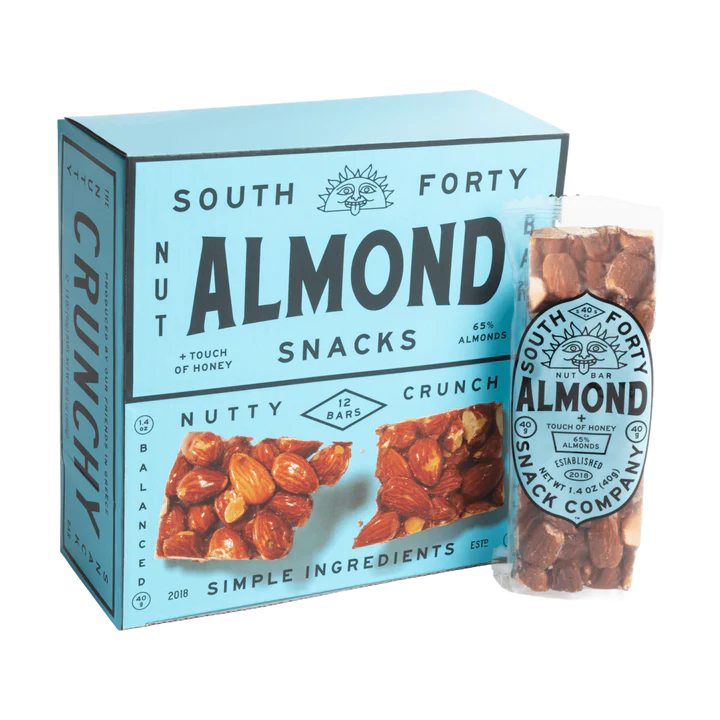 South 40 Snacks Nut Bars - Almond - 12 / 1.4 oz bar