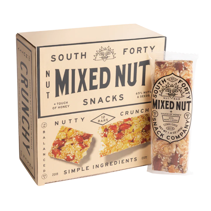 South 40 Snacks Nut Bars - Mixed Nut - 12 / 1.4 oz bar
