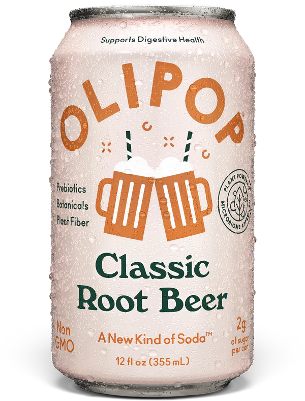 OLIPOP Classic Root Beer - 6 / 48 oz can