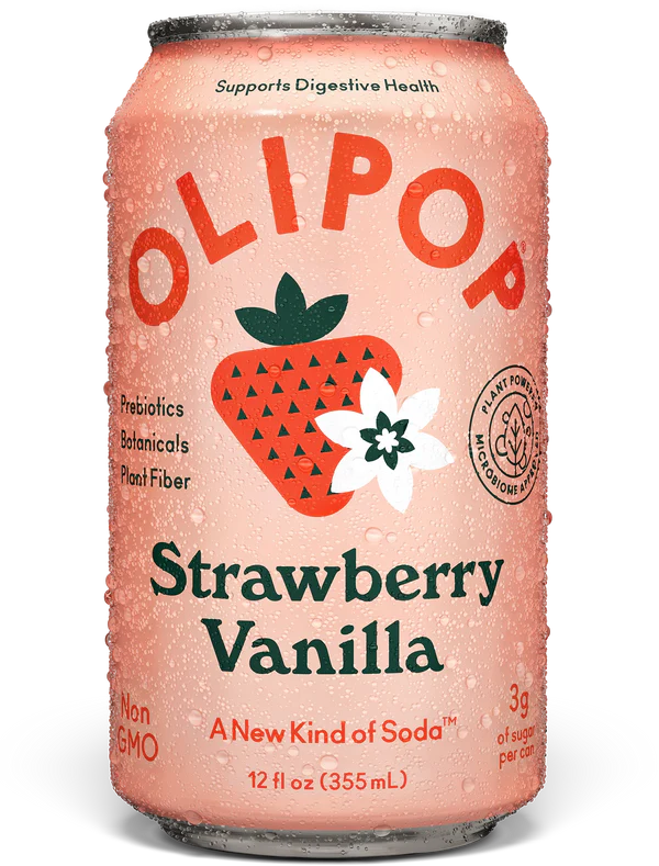 OLIPOP Strawberry Vanilla - 6 / 48 oz can