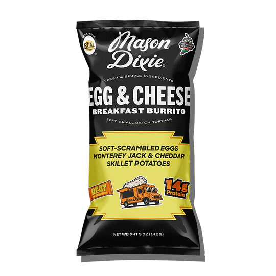 Mason Dixie Foods Egg & Cheese Breakfast Burrito - 18 / 5 oz bag