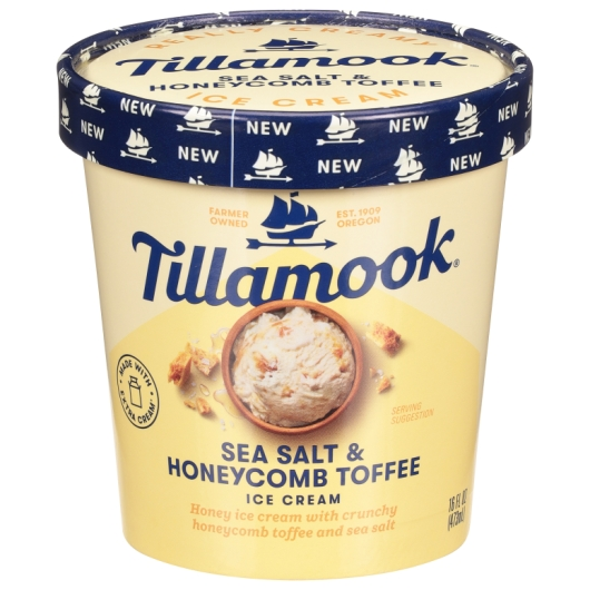 Tillamook Sea Salt & Honeycomb Toffee Ice Cream 8 / 16 oz pint