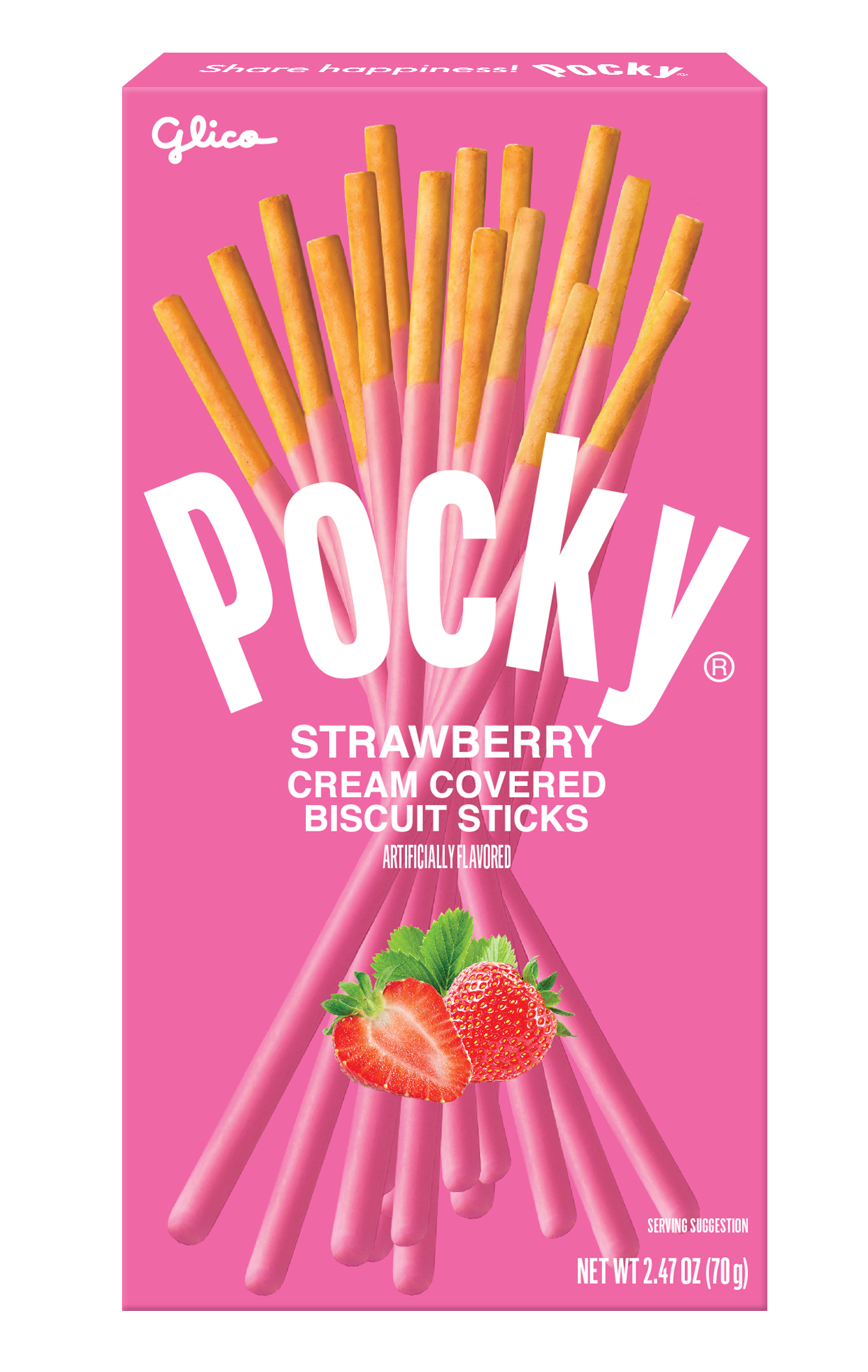 Pocky Strawberry Cream Covered Biscuit Sticks - 20 / 1.41 oz box