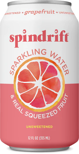 Agua con gas Spindrift, pomelo - lata de 24/12 oz