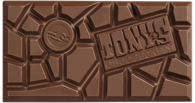 Minibarra Tony's Chocolonely - Chocolate negro con leche, pretzel y toffee - Barra de 20/1/1.66 oz - D76601