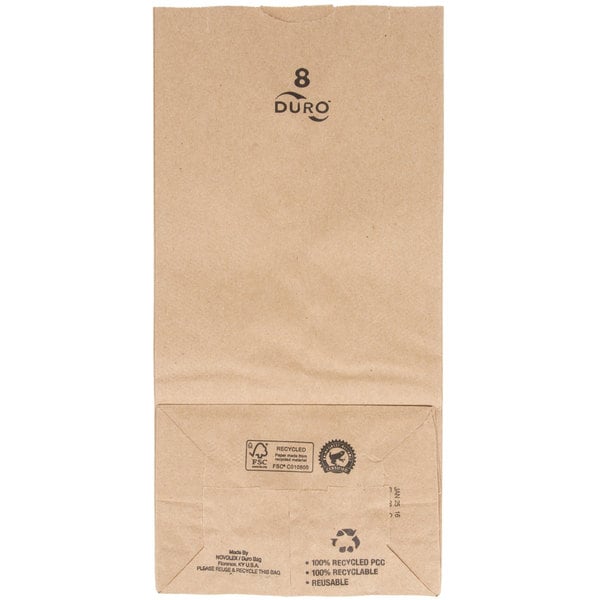 Bolsa de papel marrón duro (sin asas) - 500/paquete - 1 / 1 / 500 unidades c/u