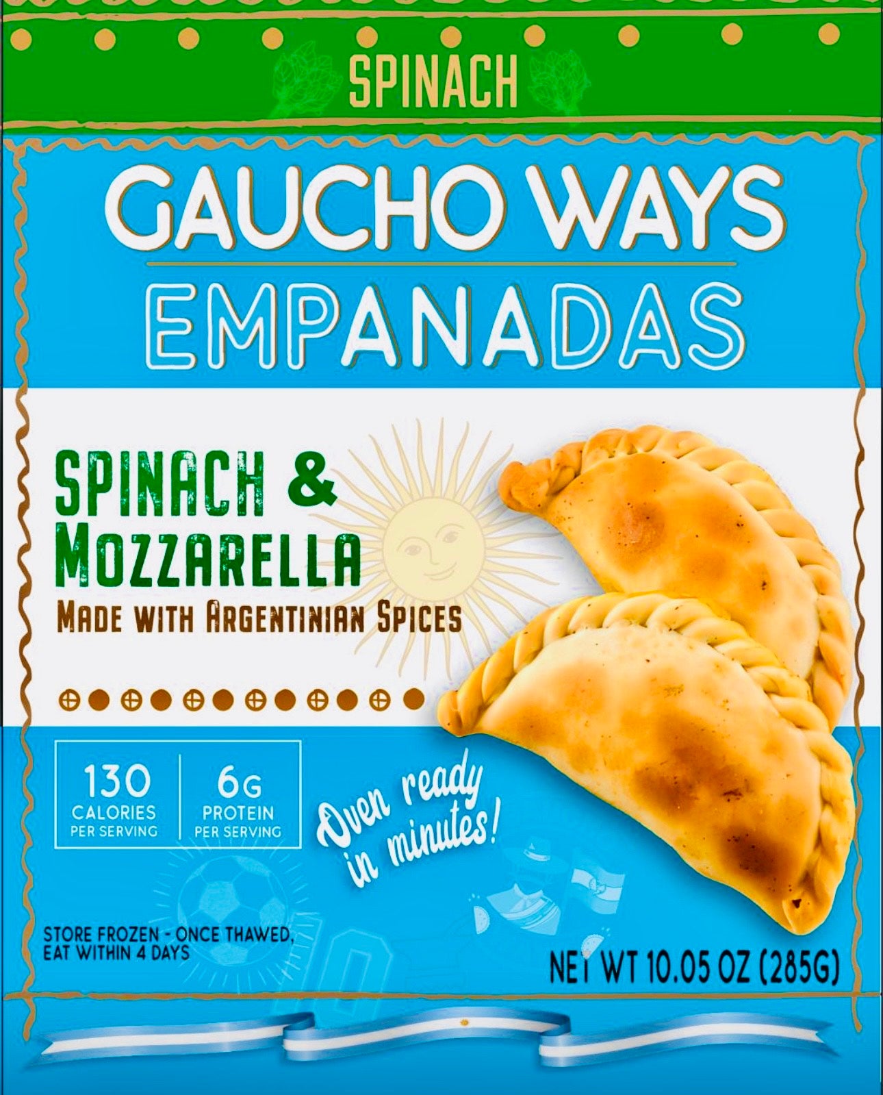 Gaucho Ways Spinach and Cheese Empanada - 6 / 10.7 oz Pouch