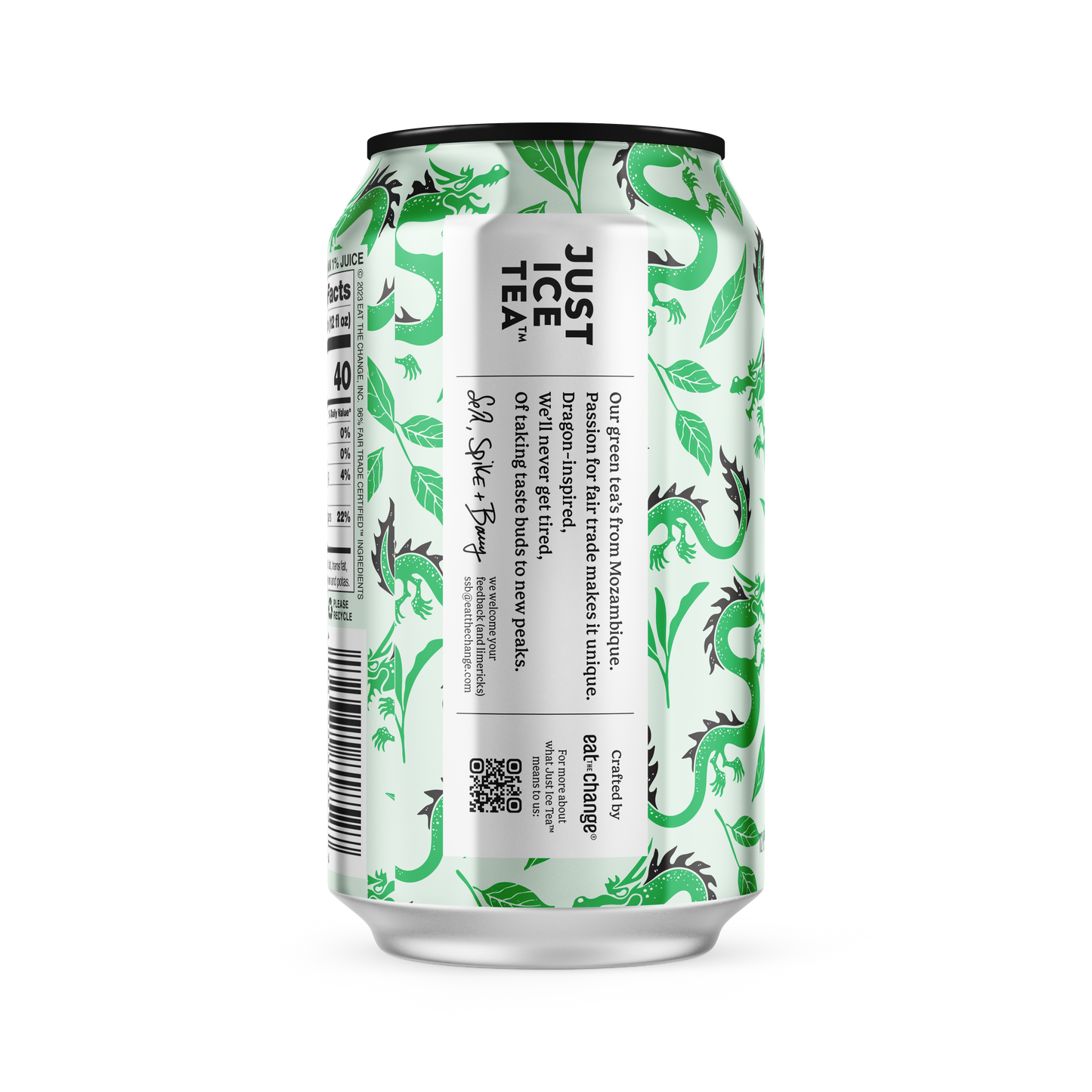 Just Ice Tea Dragon Green Tea - 12 / 12 oz can