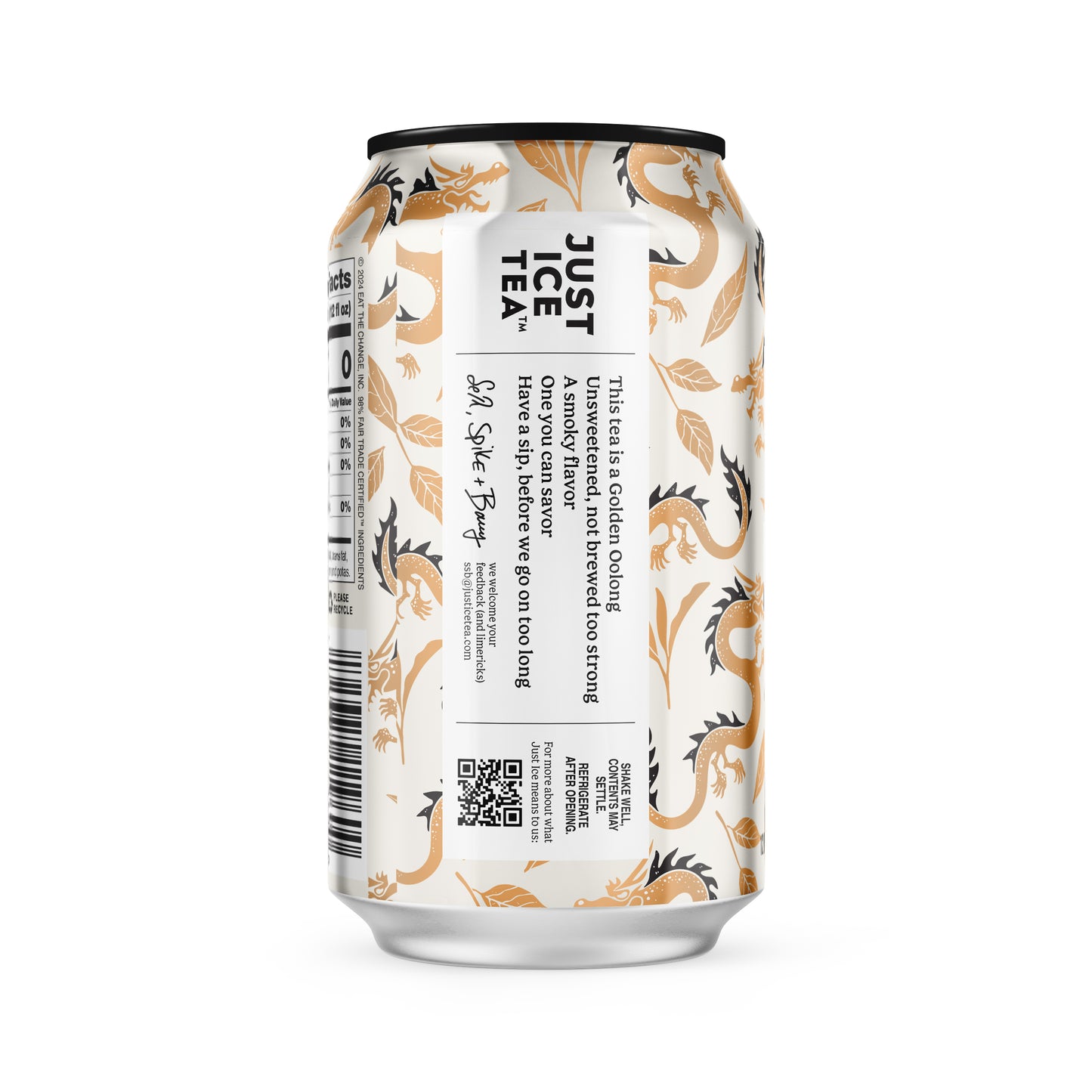 Just Ice Tea Golden Oolong Tea - 12 / 12 oz can