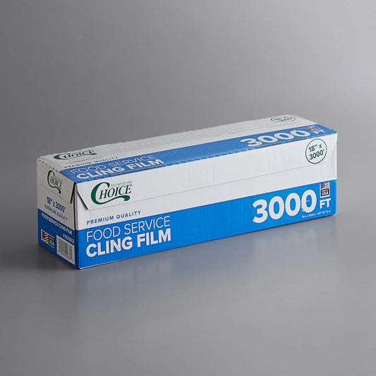 Choice Clear Film with Serrated Cutter 18" x 3000' - 1 / 1 ct box