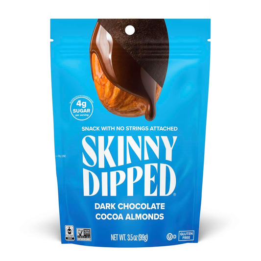 Skinny Dipped Dark Chocolate Cocoa Almonds - 10 / 3.5 oz pouch
