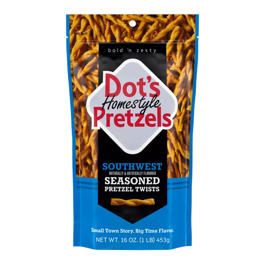 DOT'S PRETZELS Southwest Seasoned Pretzel Twists - 10 / 5 oz bag