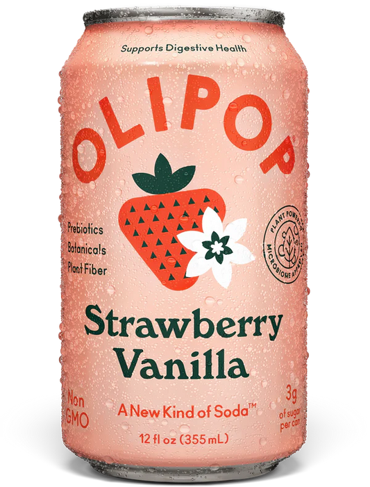 OLIPOP Strawberry Vanilla - 6 / 48 oz can