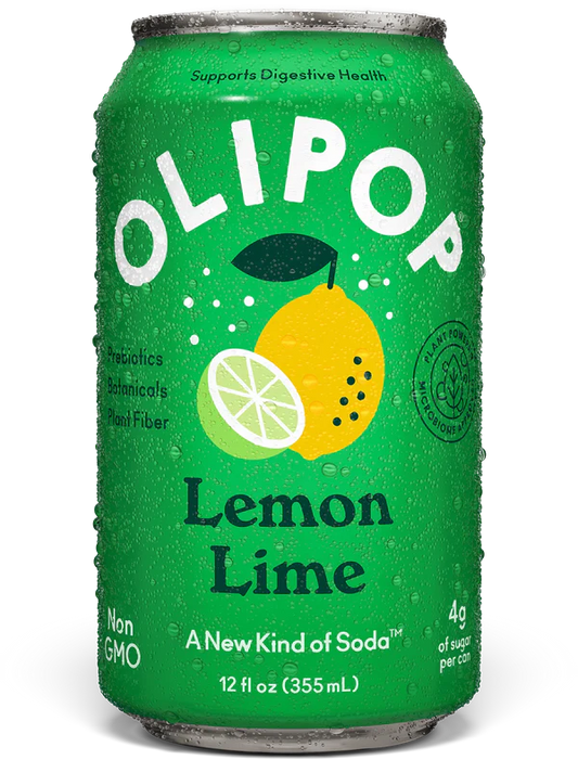 OLIPOP Lemon Lime - 6 / 48 oz can