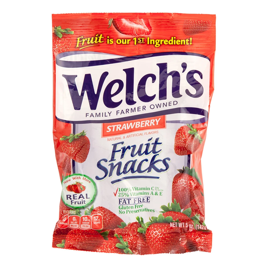 Welch's Strawberry Fruit Snacks 12 / 5 oz bag