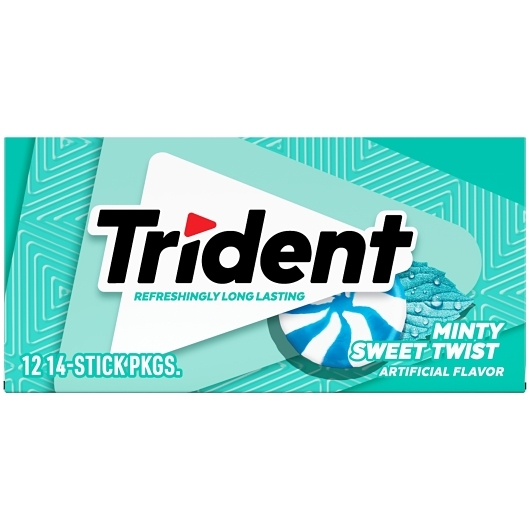 Trident Mint Sweet Twist Sugar Free Gum 12 / 14 ct ea
